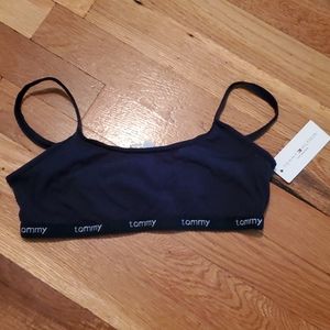 Navy soft bra